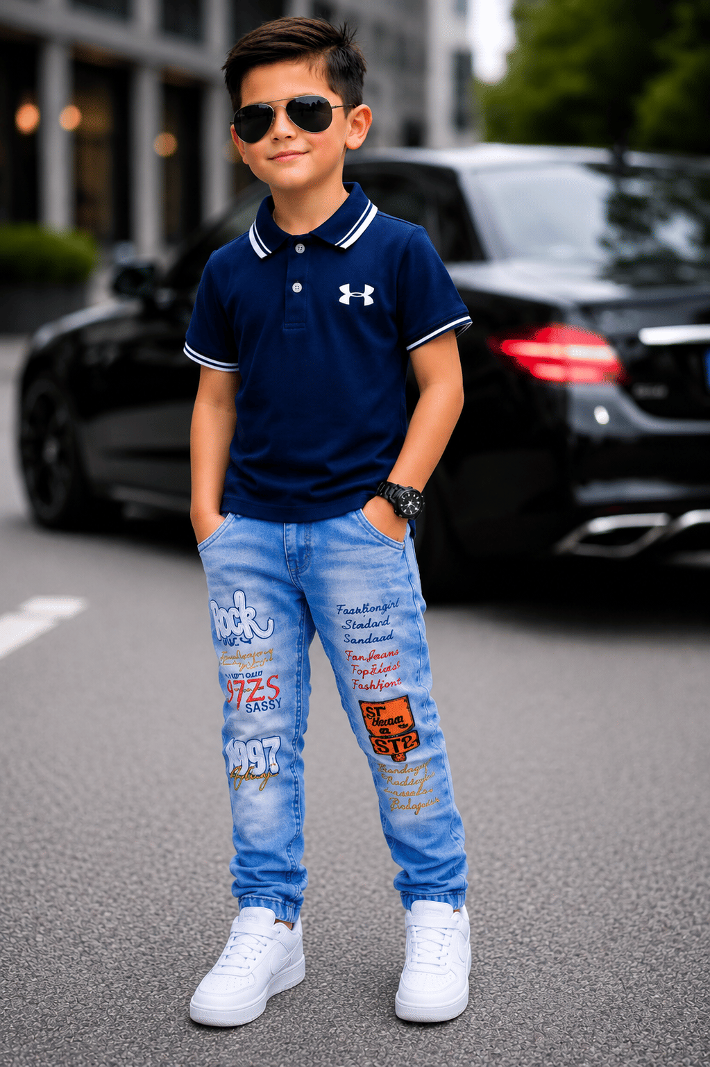Kundan Boys Denim Jeans ( Light Blue , Pack of 1 ) - Image 5