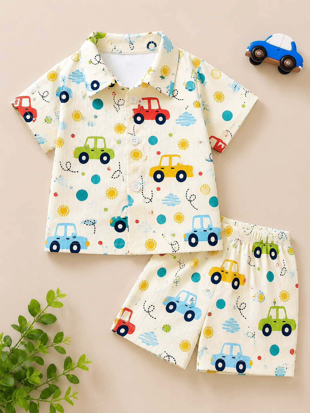 Kyrena Unisex Cotton Blend Shirt & Shorts Set ( Multicolor , Pack of 1 )