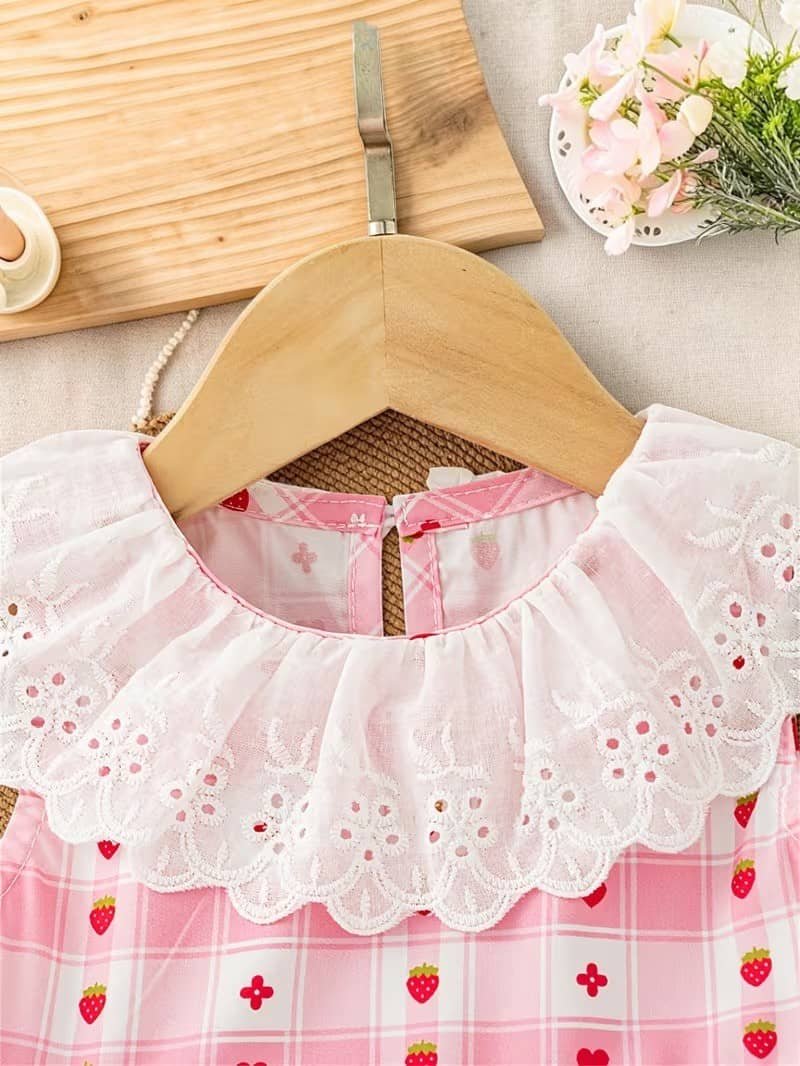 Crepe Printed Top With Palazzo Co-Ord Set For Girls ( Pink ) - Image 3