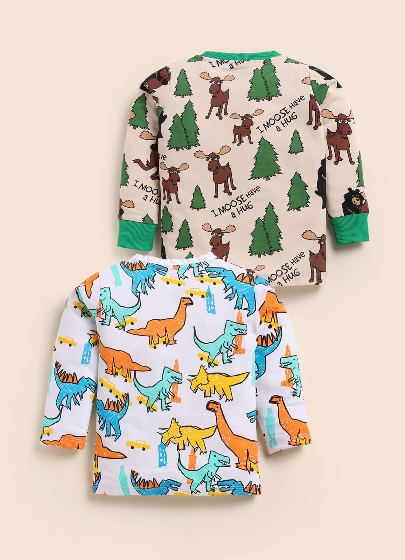 Lazy Shark Pack of 2 Boys Cotton Blend Nightsuit Set ( Multicolor ) - Image 2