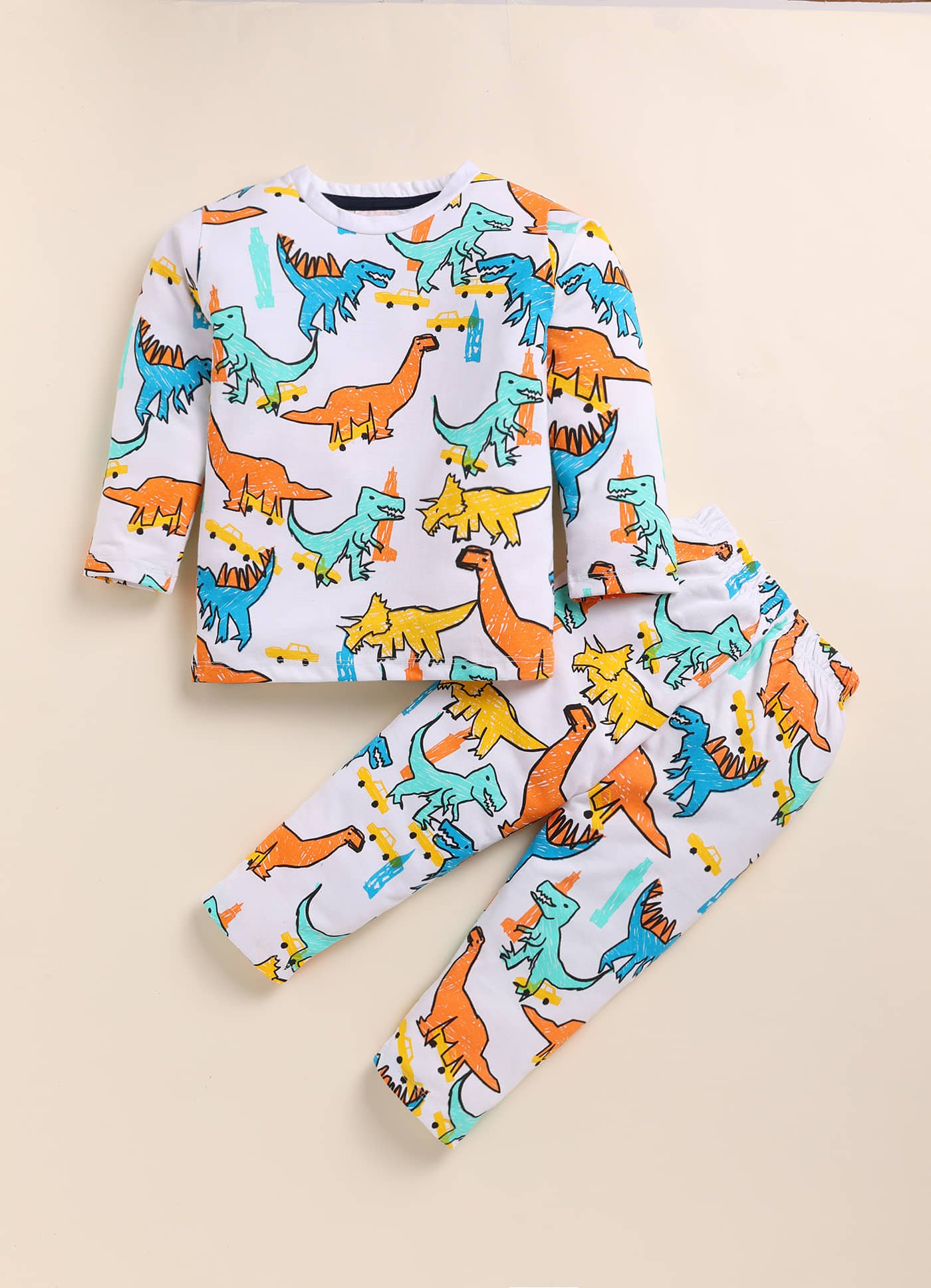 Lazy Shark Pack of 2 Boys Cotton Blend Nightsuit Set ( Multicolor ) - Image 4