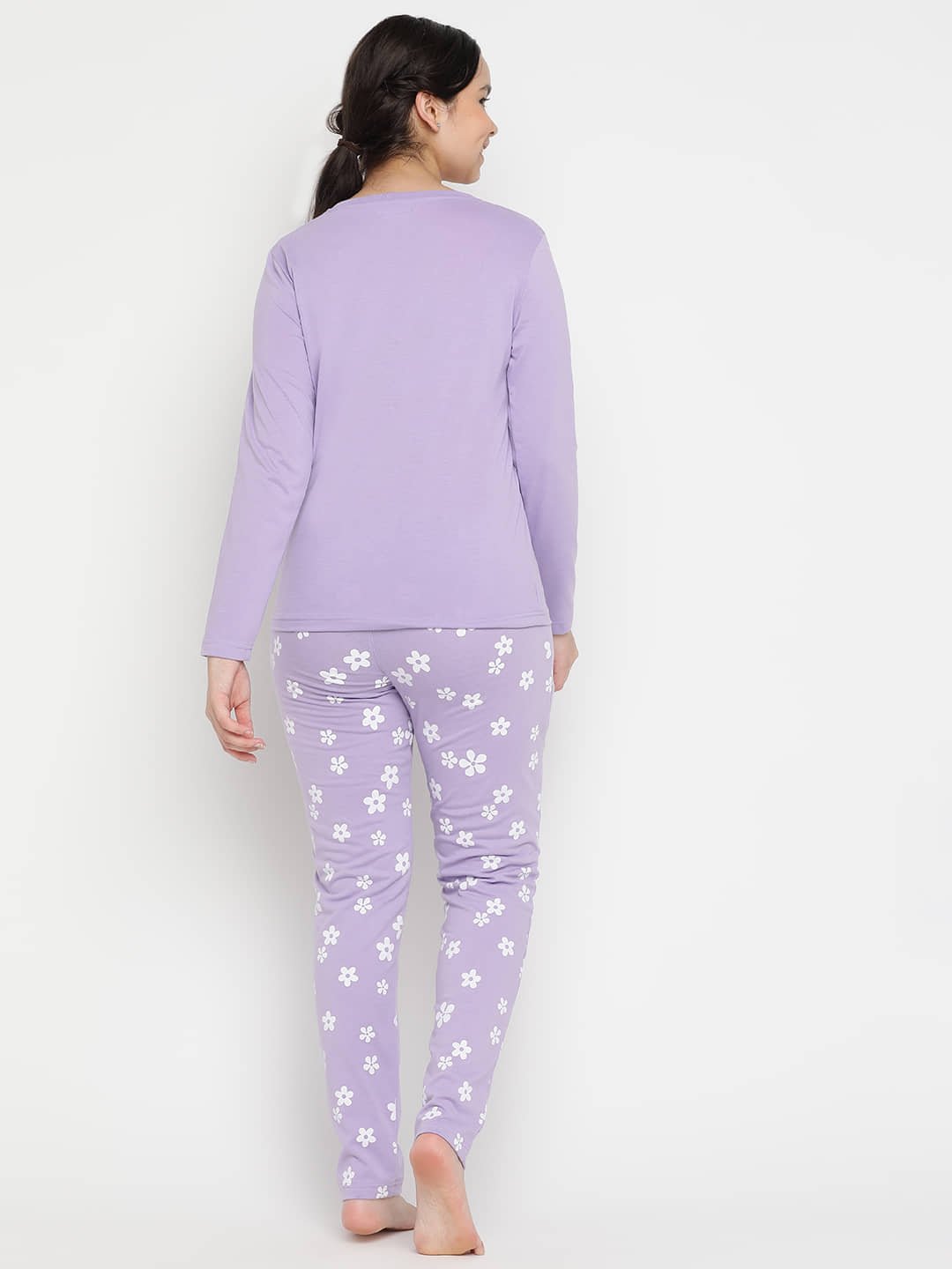 Li'l Tomatoes Pack of 1 Girls Cotton Nightsuit Set ( Purple ) - Image 6