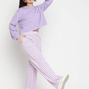 Li'l Tomatoes Pack of 1 Girls Cotton Nightsuit Set ( Purple )