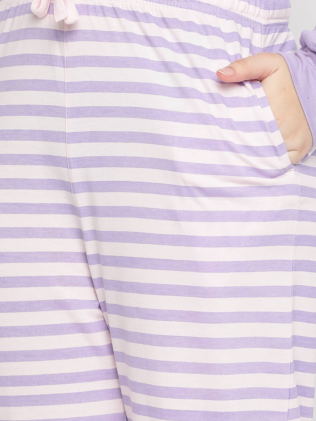 Li'l Tomatoes Pack of 1 Girls Cotton Nightsuit Set ( Purple ) - Image 3