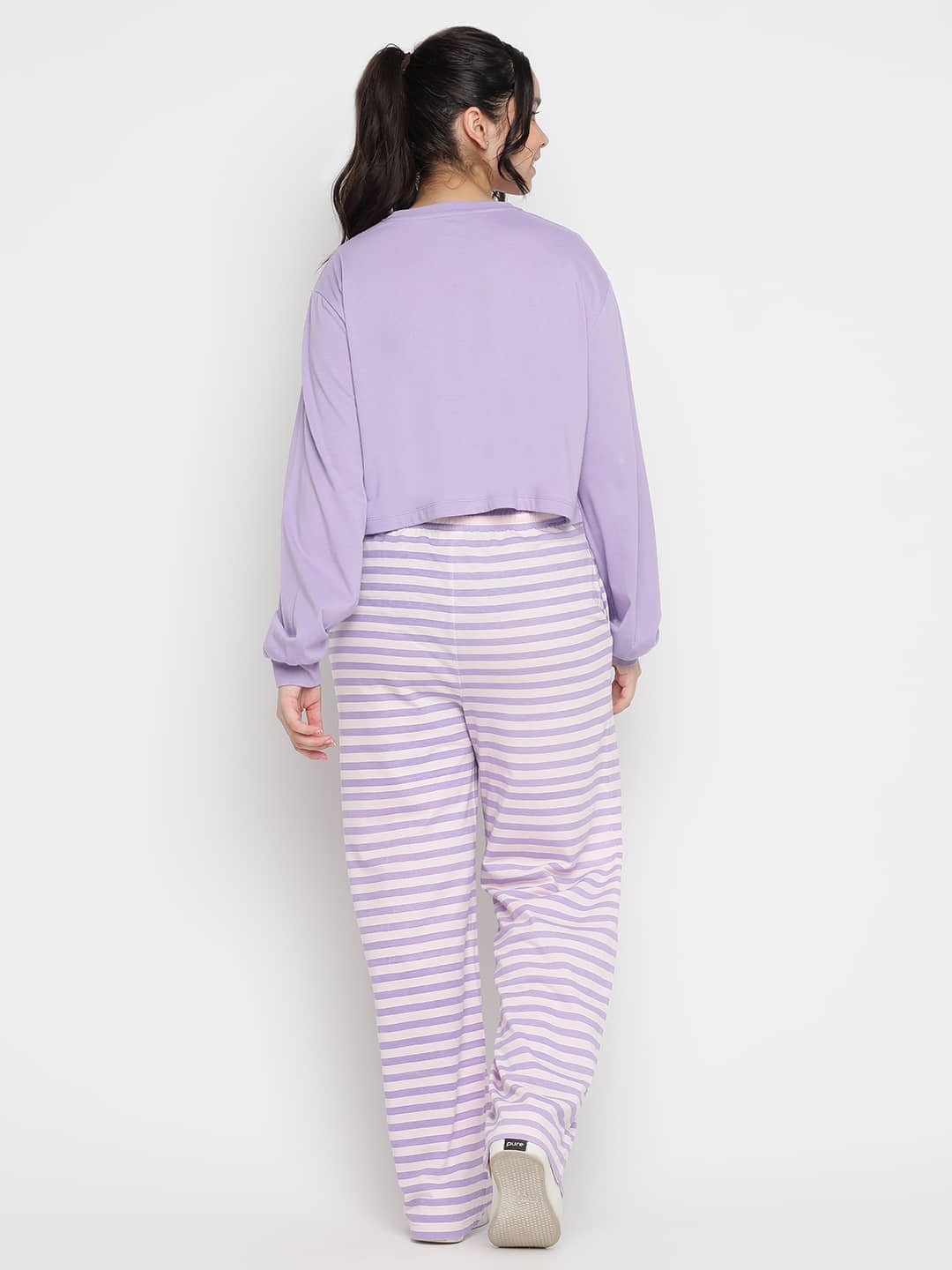 Li'l Tomatoes Pack of 1 Girls Cotton Nightsuit Set ( Purple ) - Image 6