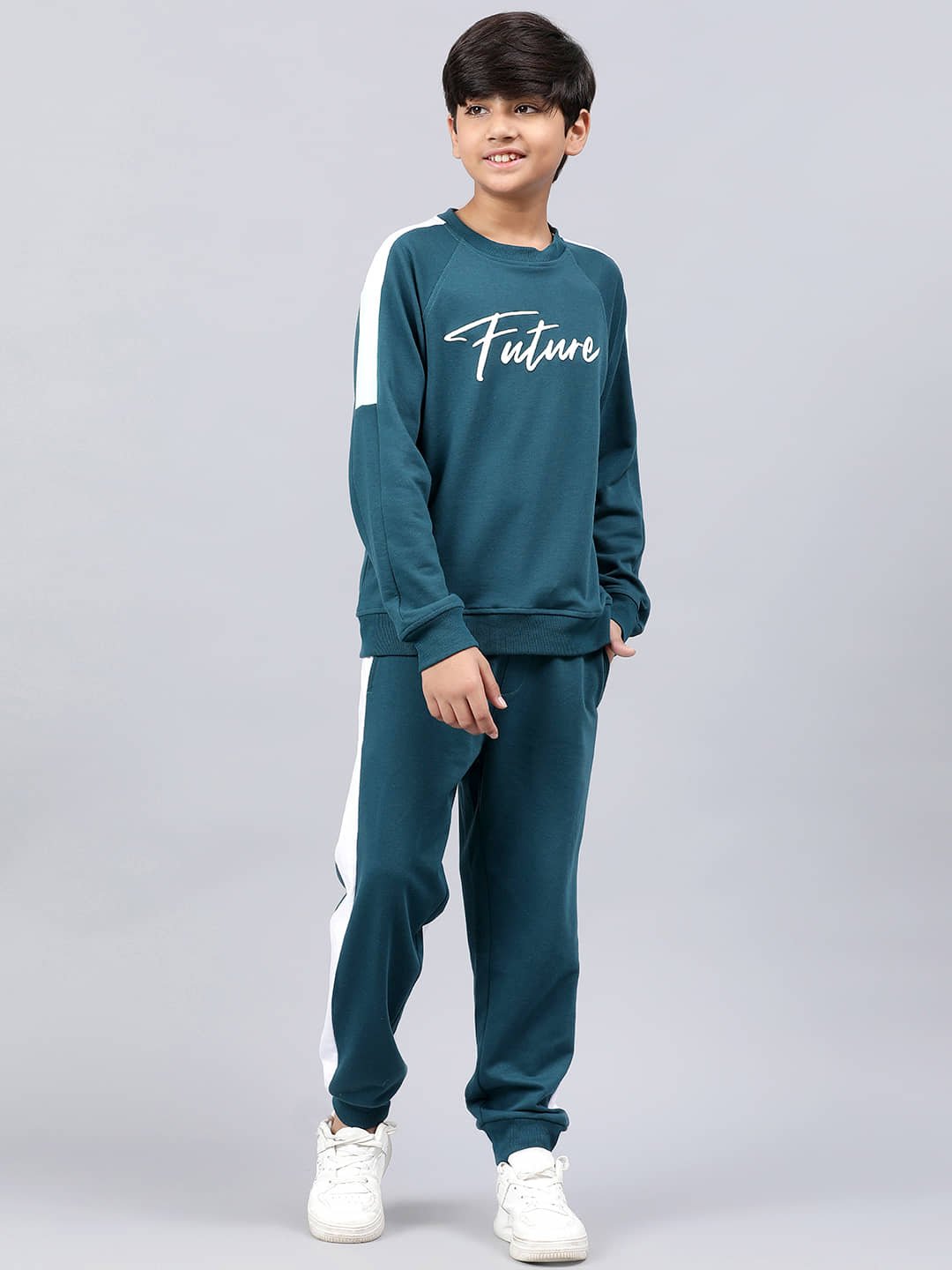 Li'l Tomatoes Pack of 1 Boys Cotton Blend Tracksuit ( Blue )