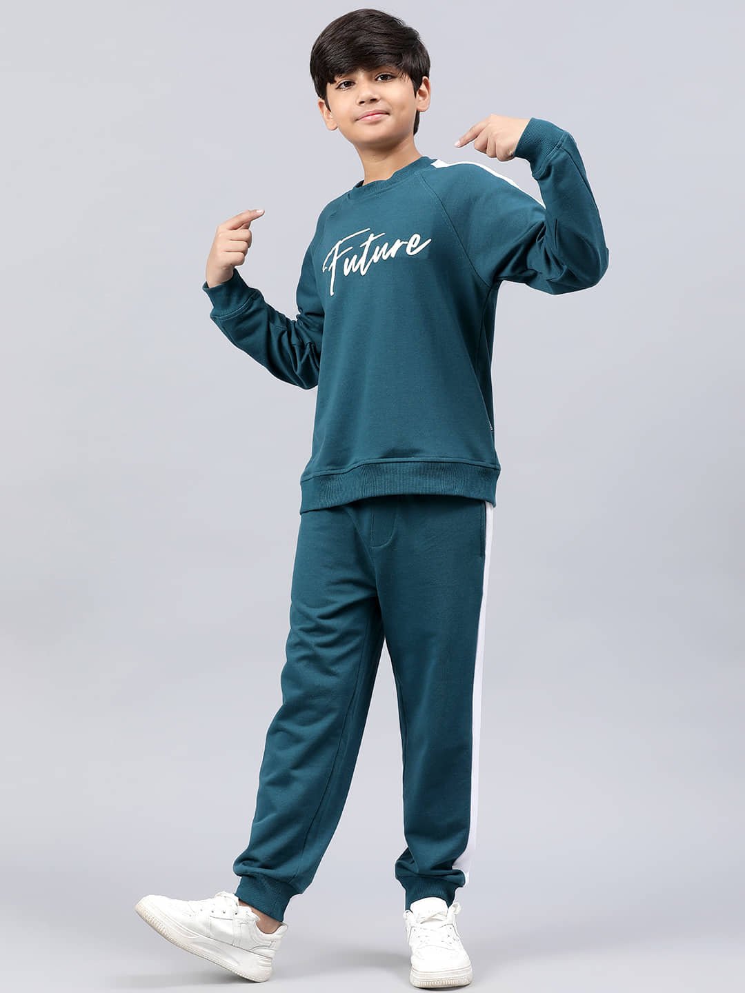 Li'l Tomatoes Pack of 1 Boys Cotton Blend Tracksuit ( Blue ) - Image 5