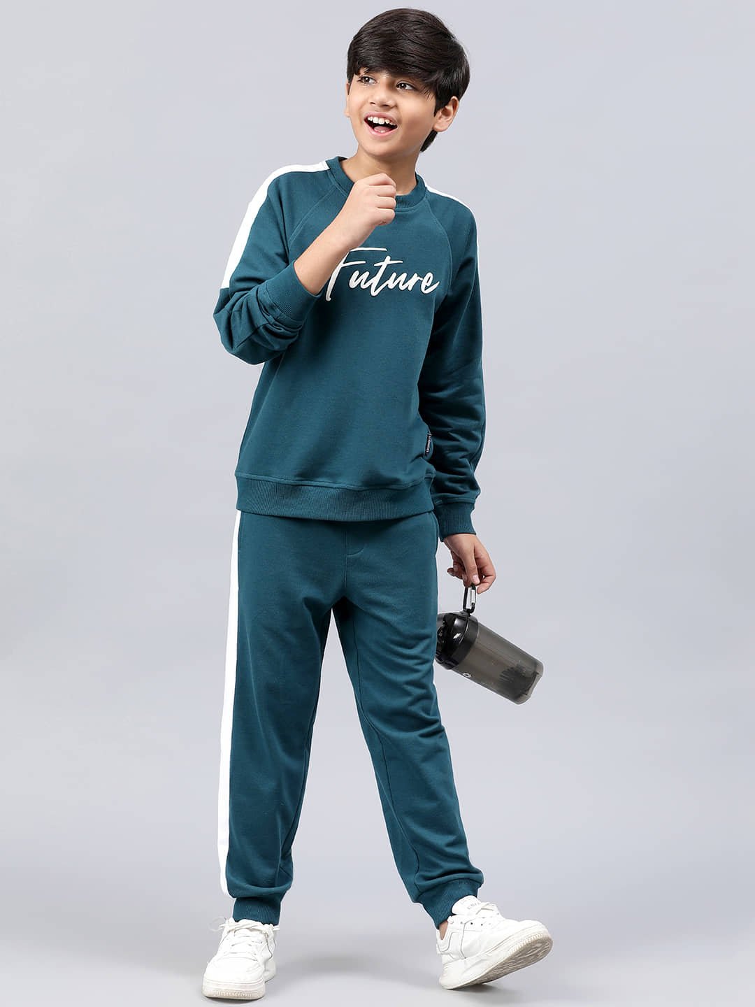 Li'l Tomatoes Pack of 1 Boys Cotton Blend Tracksuit ( Blue ) - Image 6