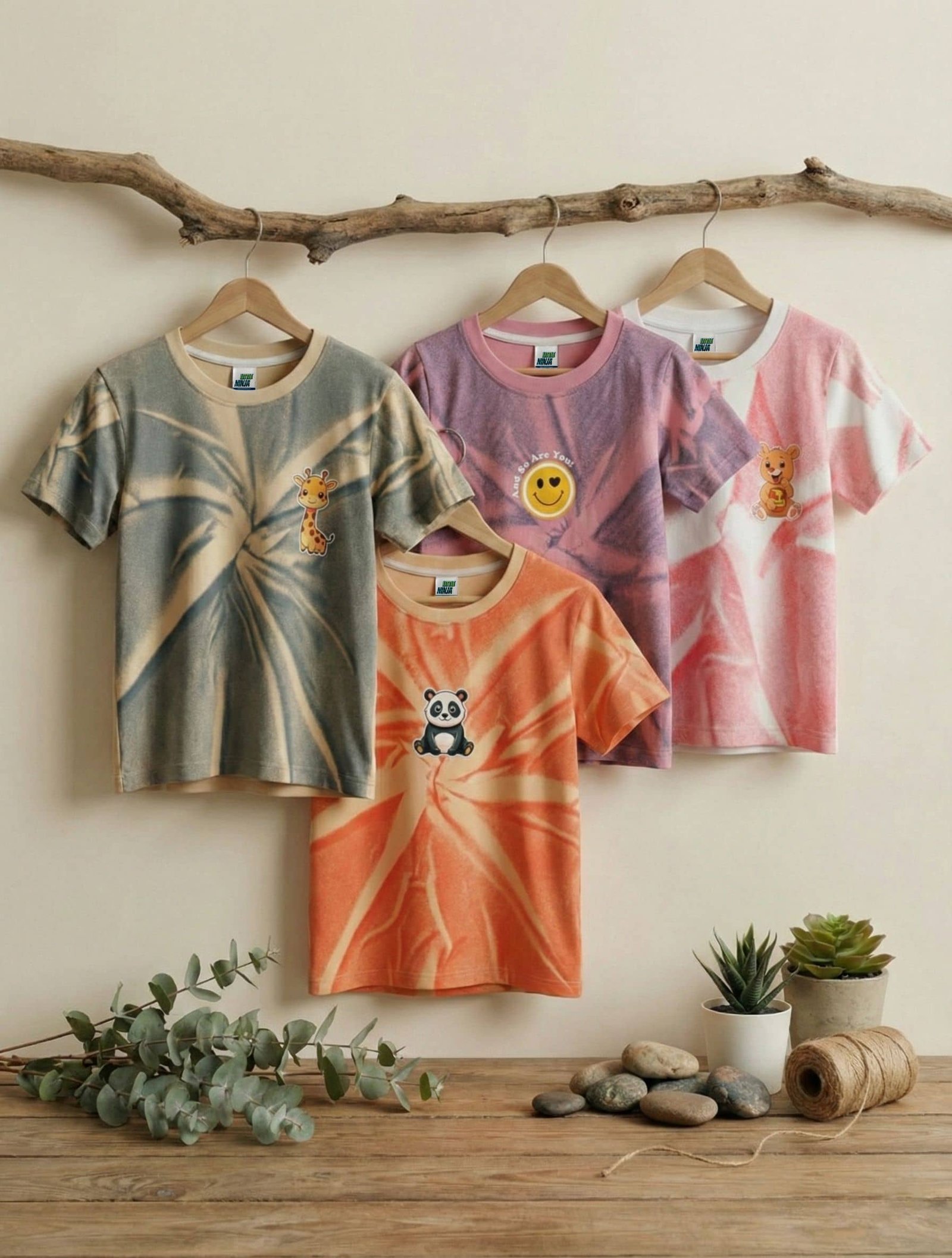 Little Ninja Pack of 4 Baby Boys Cotton T-Shirt ( Multicolor )
