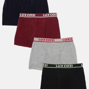 Lux Cozi Pack of 4 Boys Cotton Blend Trunks ( Multicolor )
