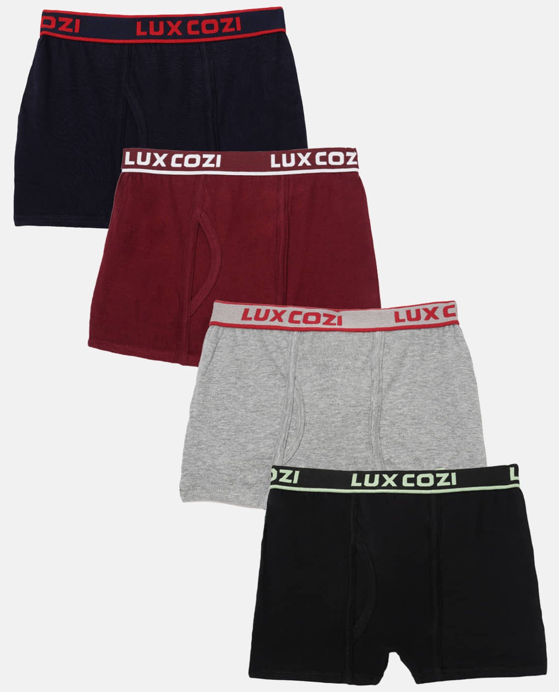 Lux Cozi Pack of 4 Boys Cotton Blend Trunks ( Multicolor )