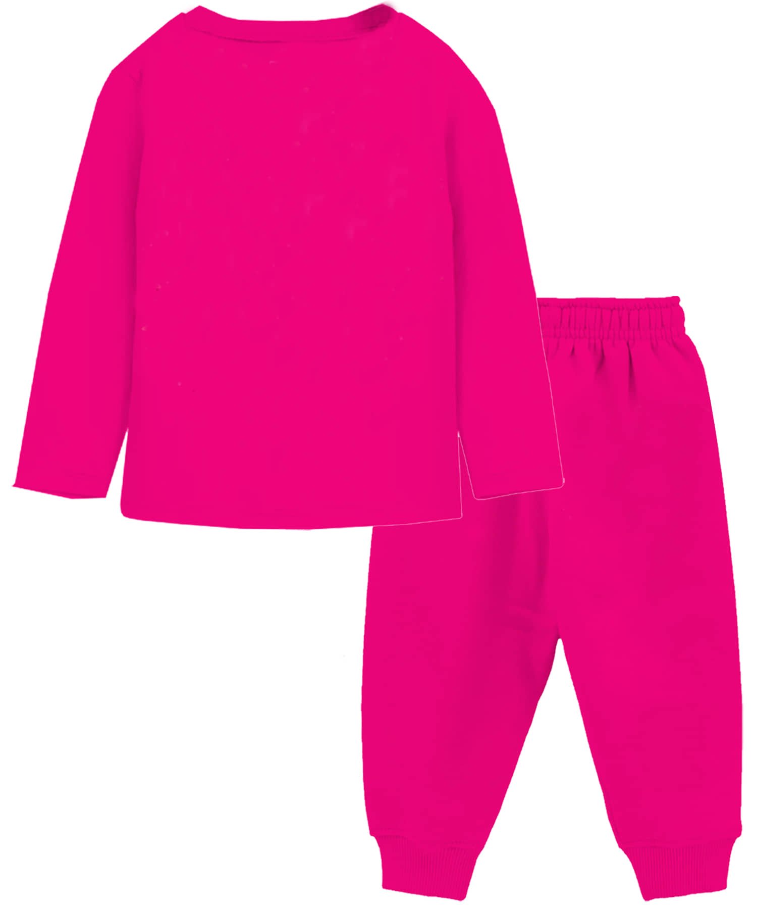 Pack of 2 Girls Cotton T-shirt & Trackpants ( Blue & Pink ) - Image 2