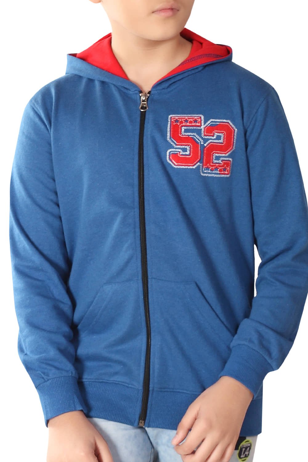 Pack of 1 Boys Terry Blend Sweatshirt ( Blue ) - Image 2
