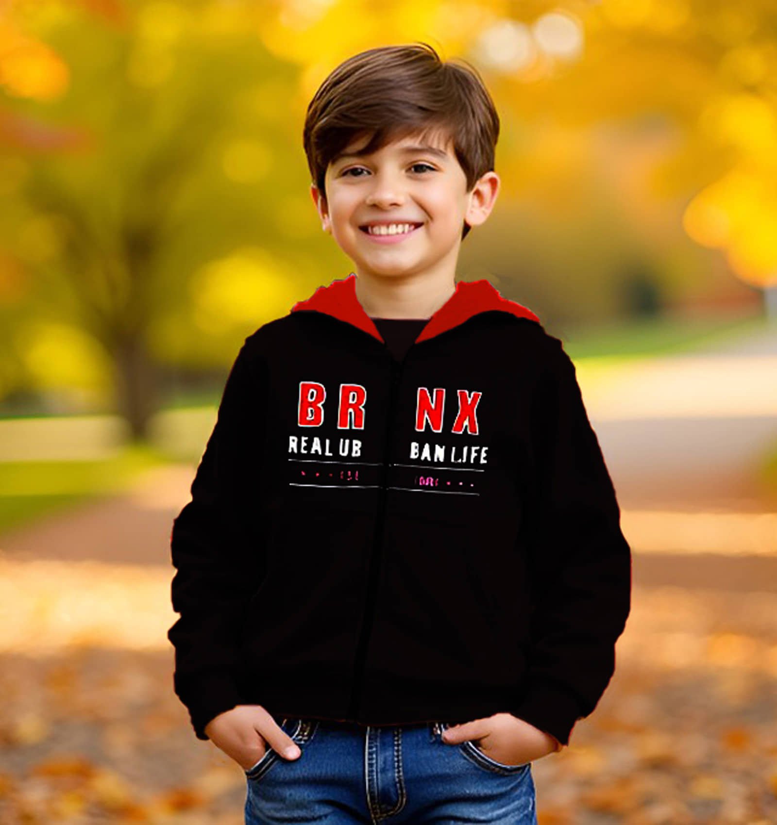 Pack of 1 Boys Terry Blend Sweatshirt ( Black )