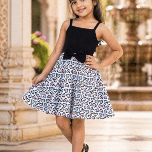 Cotton Blend Frock For Girls ( Pack of 1 , Multicolor )