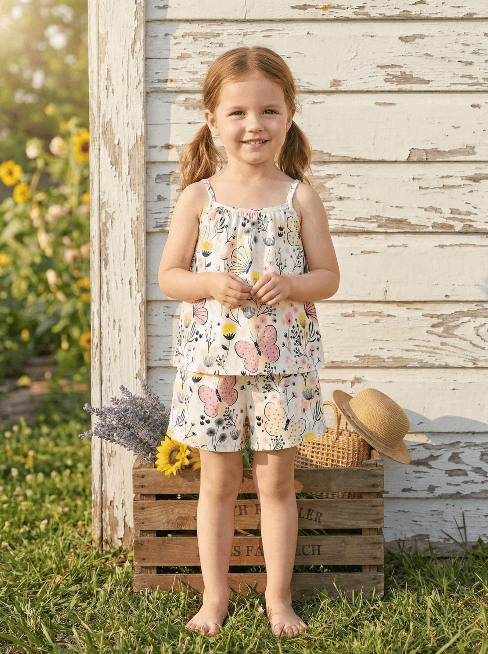 Girls Cotton Blend Top & Pant Set ( Multicolor , Pack of 1 ) - Image 3