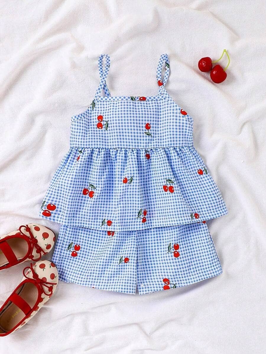 Girls Cotton Blend Top & Pant Set ( Blue , Pack of 1 ) - Image 4