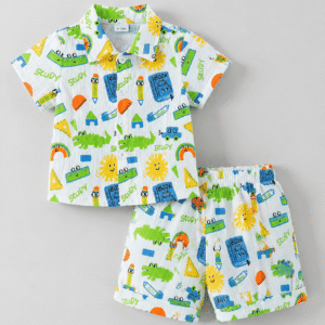 Unisex Cotton Blend Shirt & Shorts Set ( Multicolor , Pack of 1 )