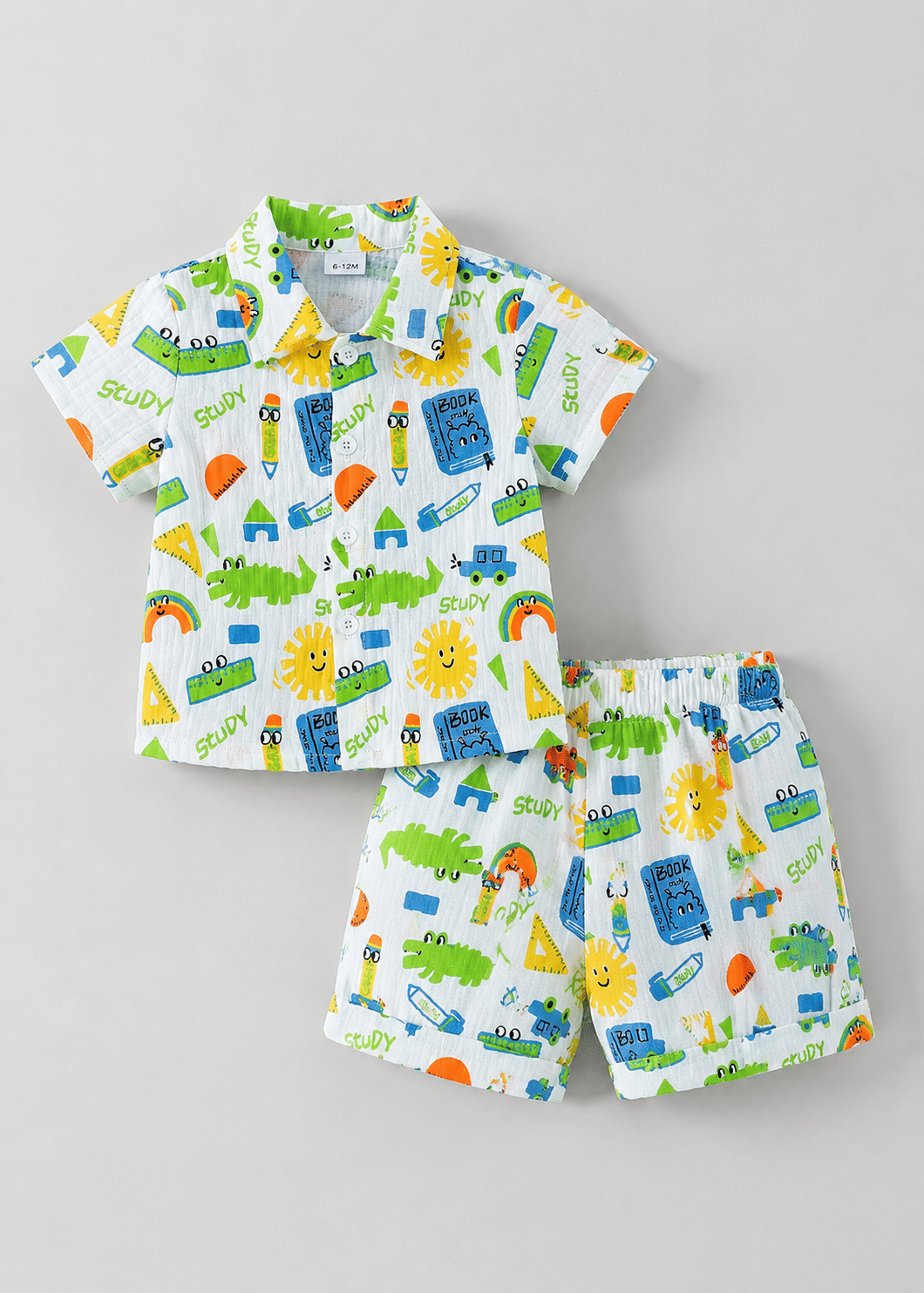 Unisex Cotton Blend Shirt & Shorts Set ( Multicolor , Pack of 1 )