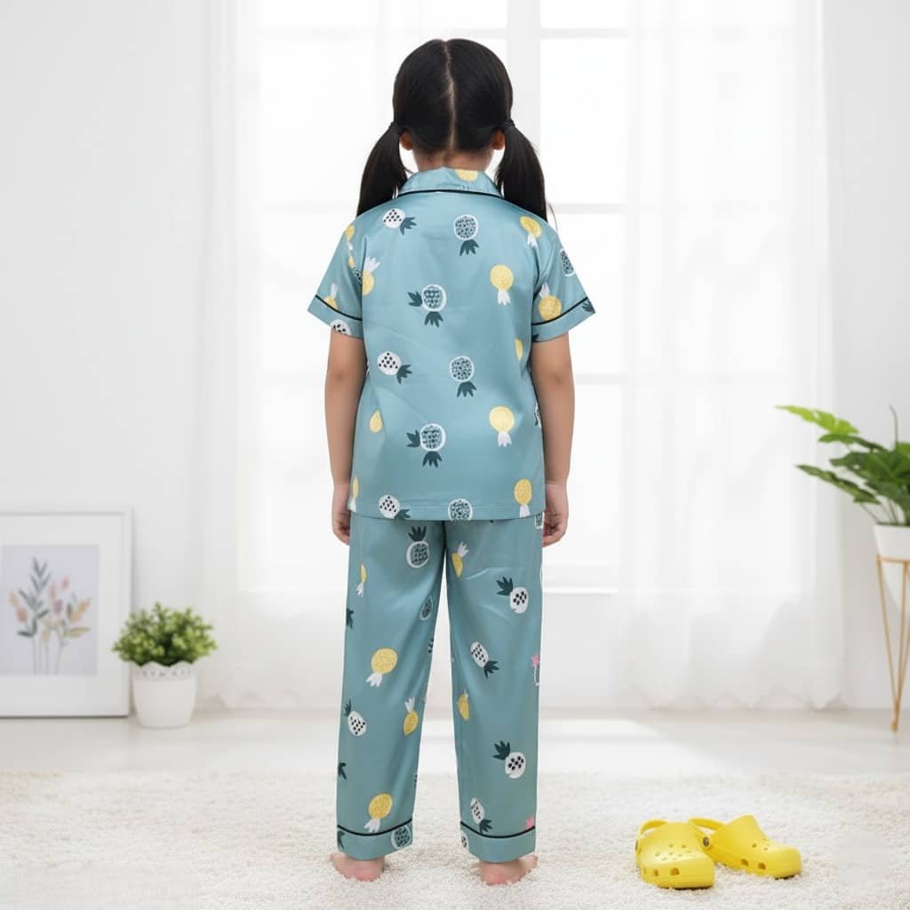 Pack of 2 Baby Girls Cotton Blend Nightsuit Set ( Multicolor ) - Image 5