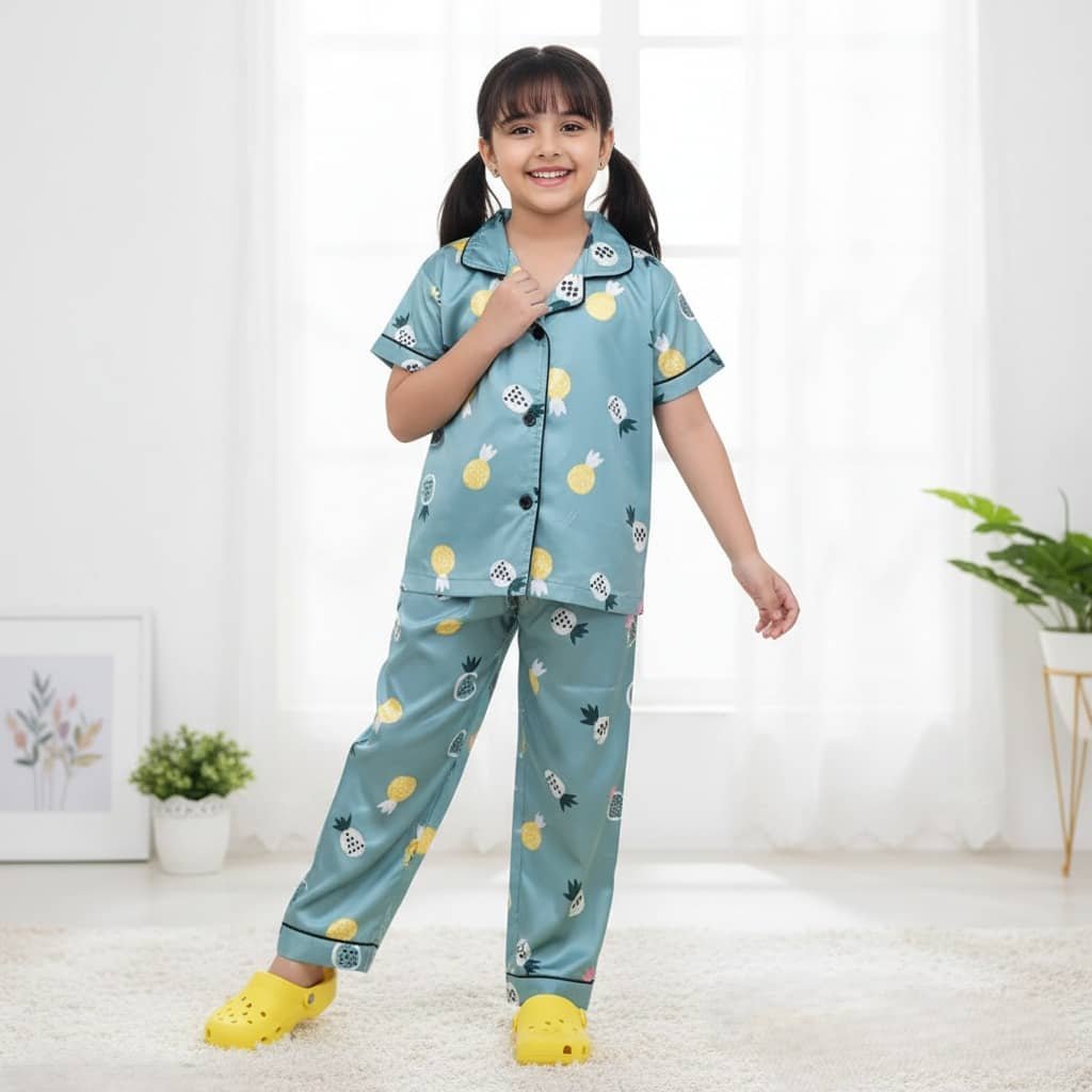 Pack of 2 Baby Girls Cotton Blend Nightsuit Set ( Multicolor ) - Image 6