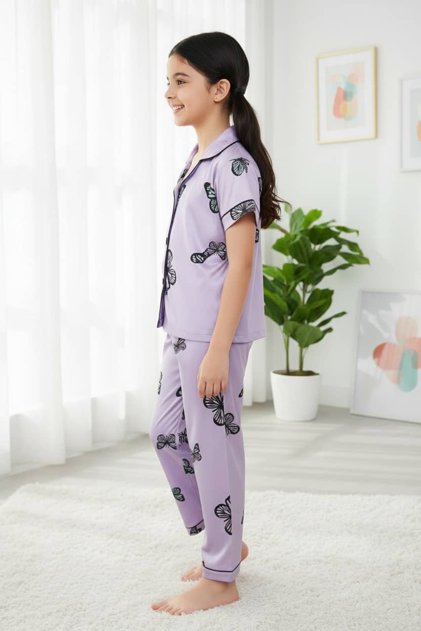Pack of 2 Baby Girls Cotton Blend Nightsuit Set ( Multicolor ) - Image 6