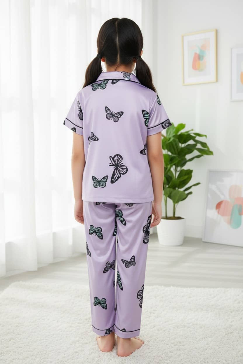 Pack of 2 Baby Girls Cotton Blend Nightsuit Set ( Multicolor ) - Image 7