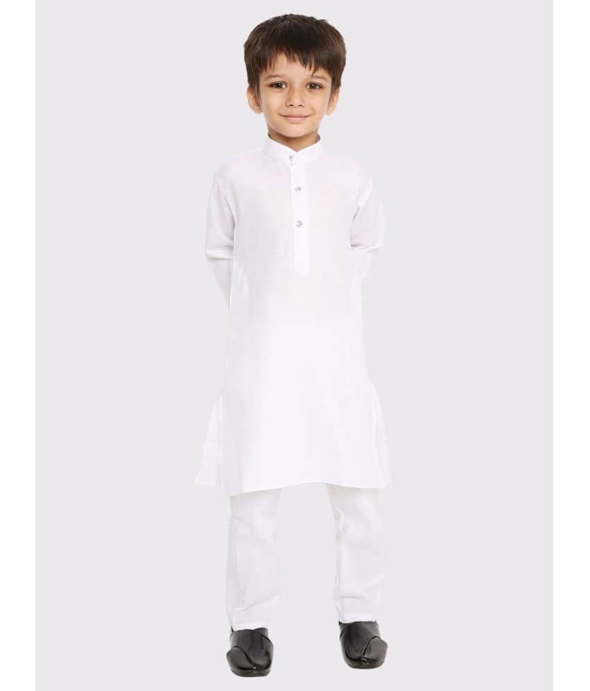 Maharaja Pack of 1 Boys Cotton Blend ( White )
