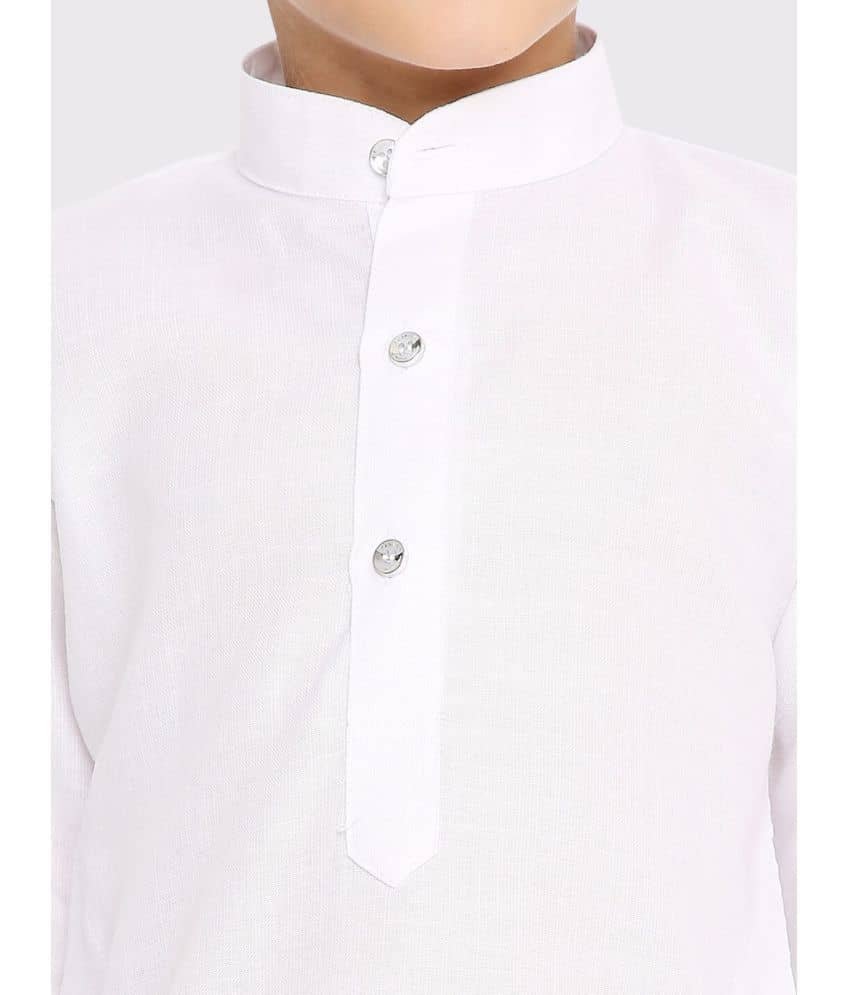 Maharaja Pack of 1 Boys Cotton Blend ( White ) - Image 2
