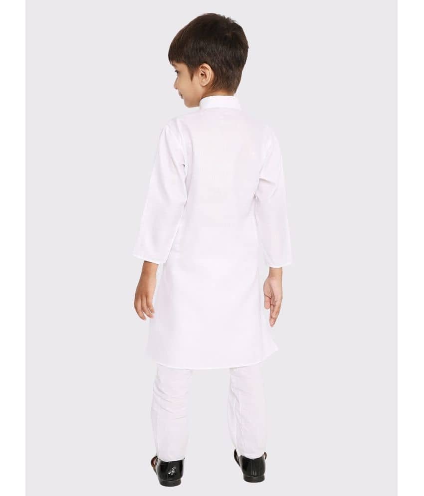 Maharaja Pack of 1 Boys Cotton Blend ( White ) - Image 3