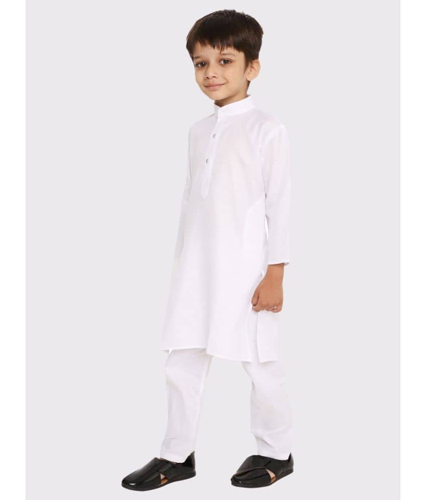 Maharaja Pack of 1 Boys Cotton Blend ( White ) - Image 4