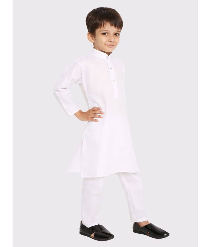 Maharaja Pack of 1 Boys Cotton Blend ( White ) - Image 5