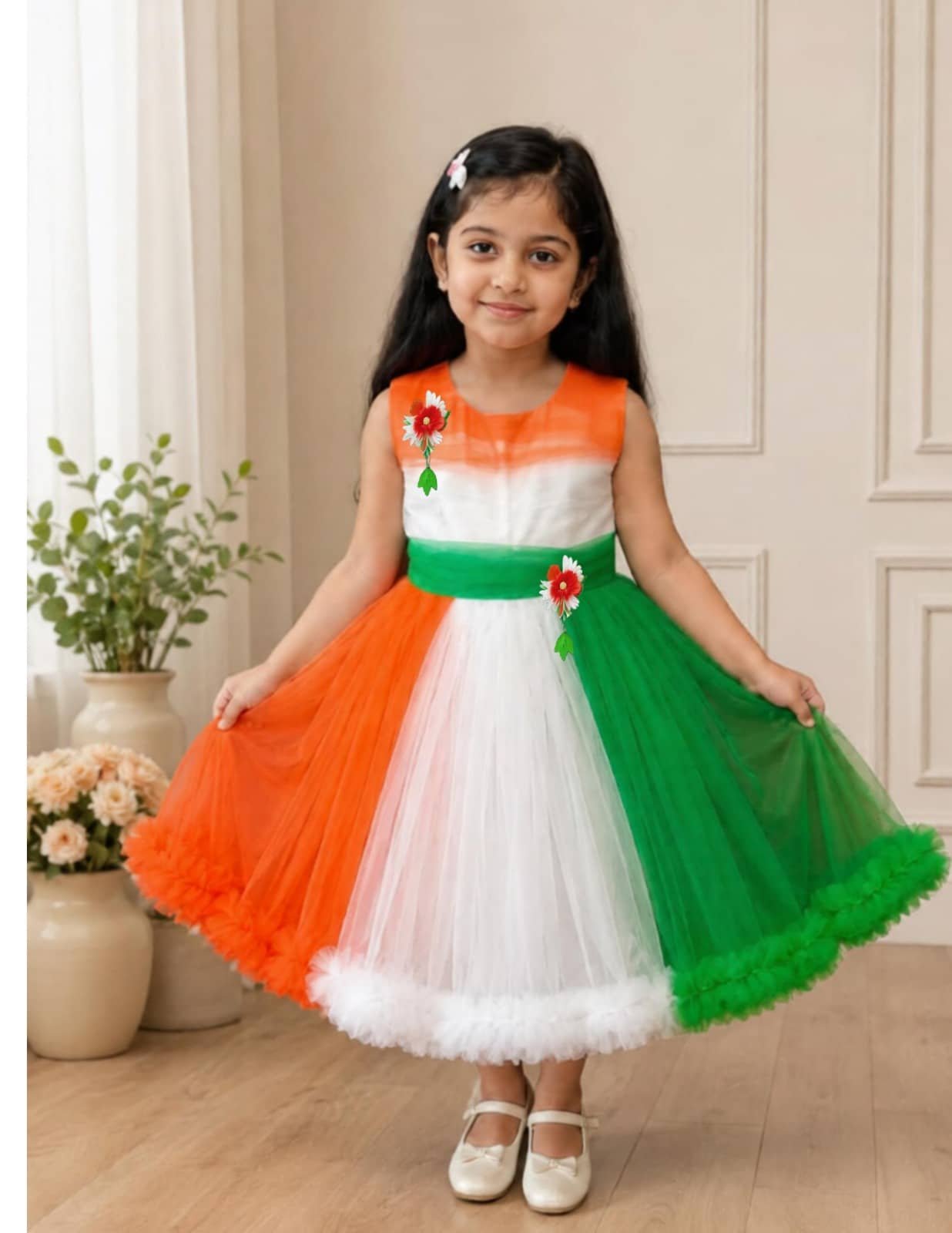 Maher Dresses Net Frock For Baby Girls ( Pack of 1 , Multicolor )