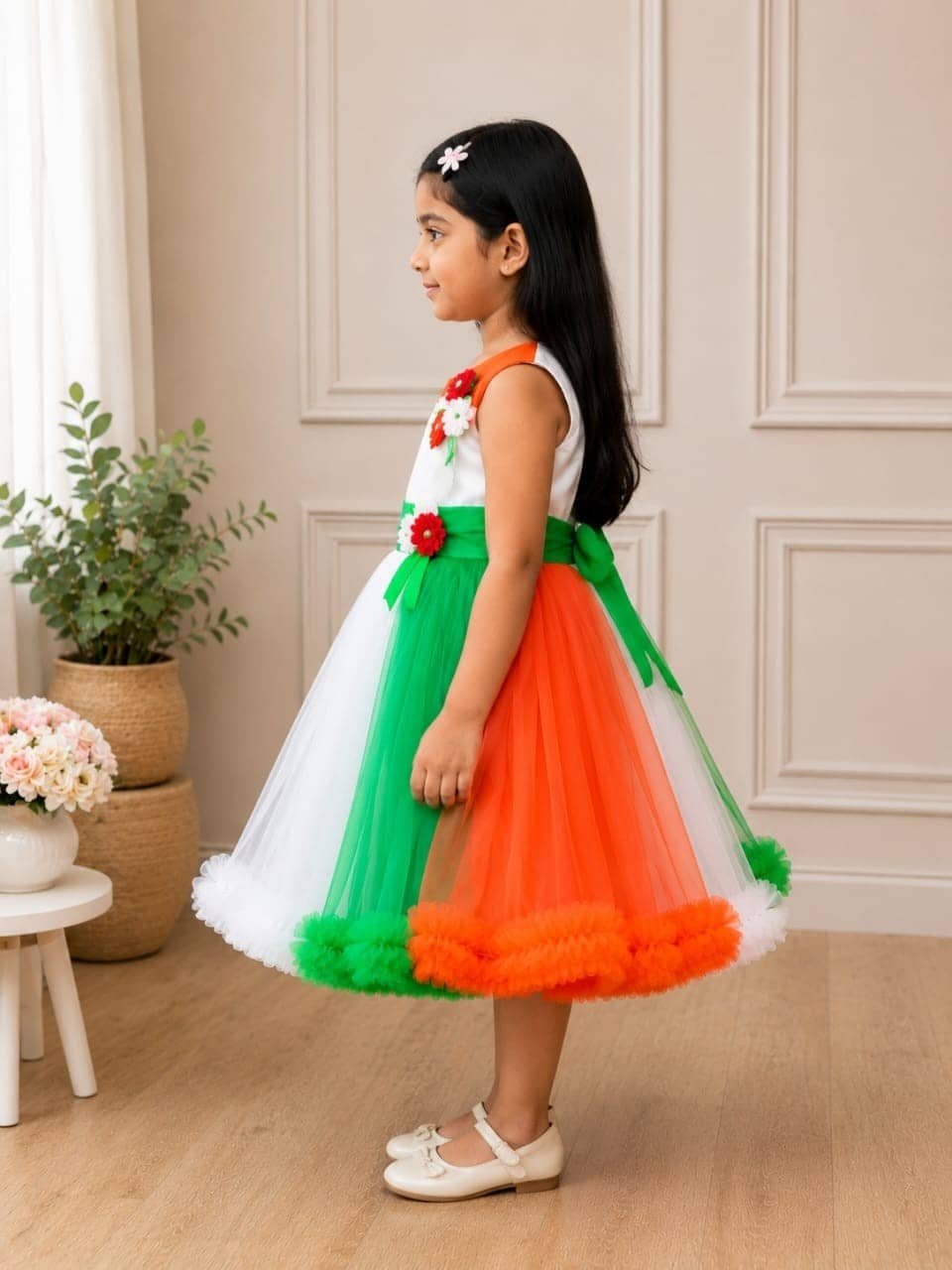 Maher Dresses Net Frock For Baby Girls ( Pack of 1 , Multicolor ) - Image 2