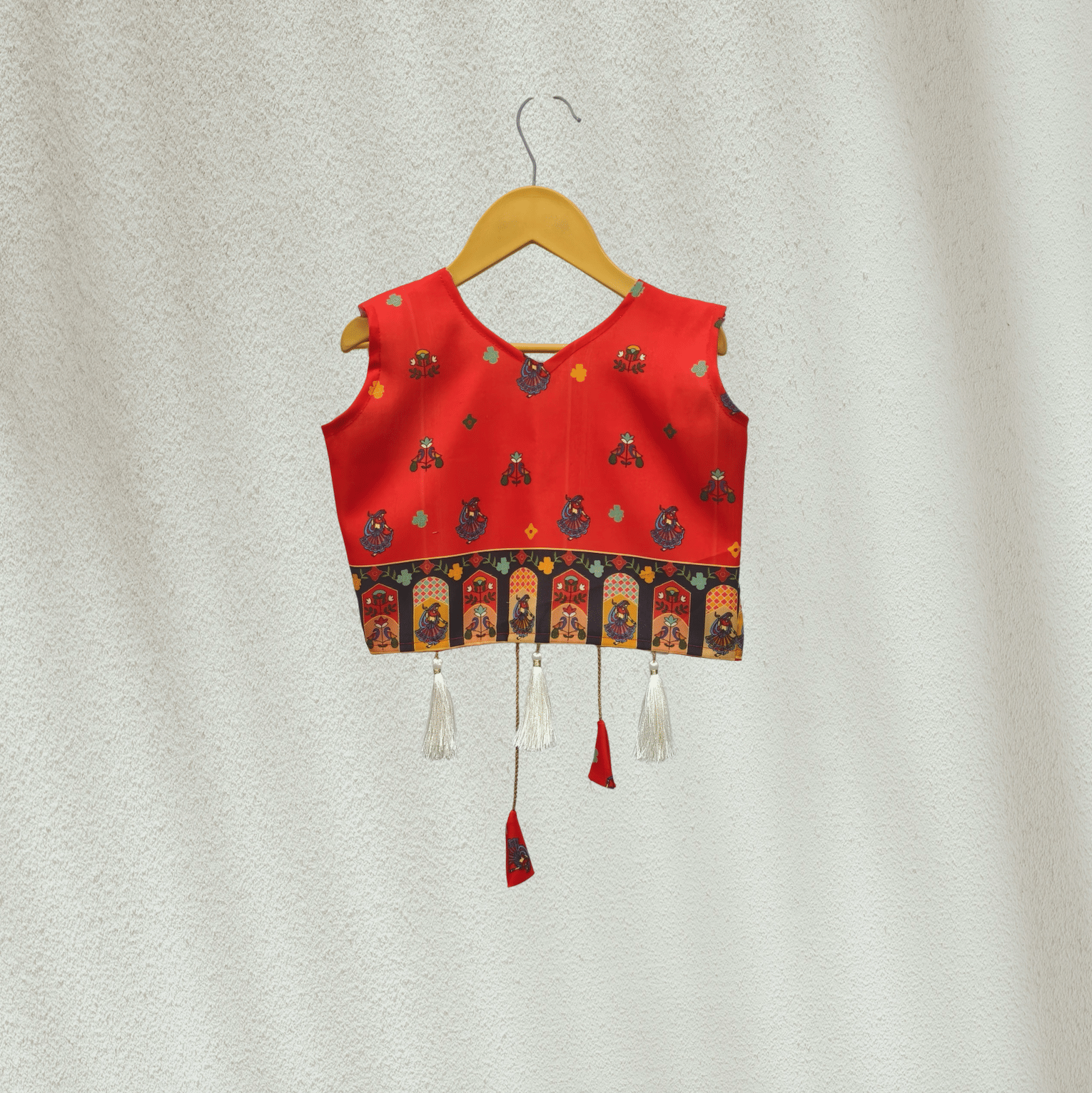 Maruti Creation Rayon Lehenga Choli Set For Baby Girls ( Pack of 1 , Red ) - Image 3