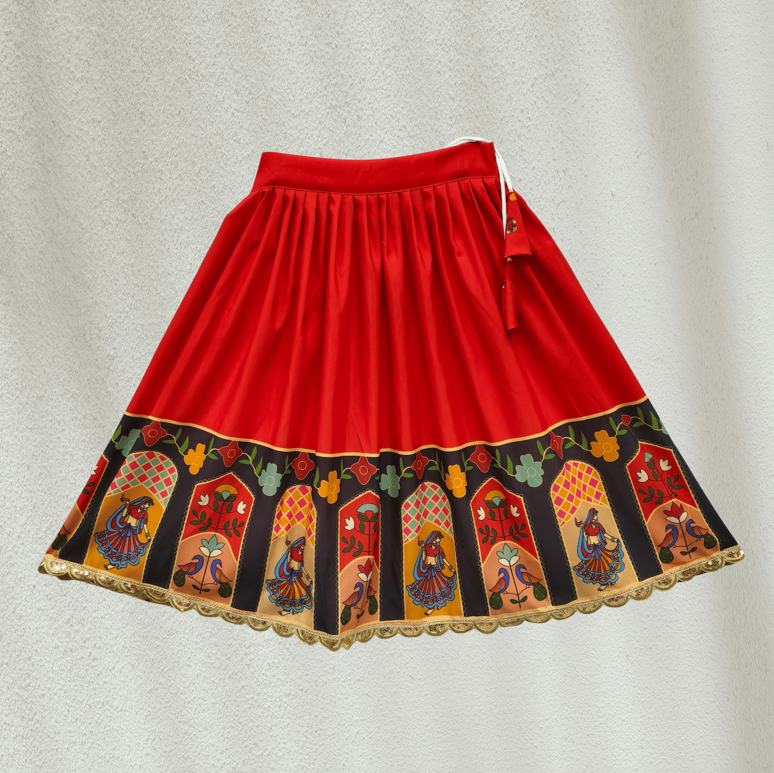 Maruti Creation Rayon Lehenga Choli Set For Baby Girls ( Pack of 1 , Red ) - Image 4