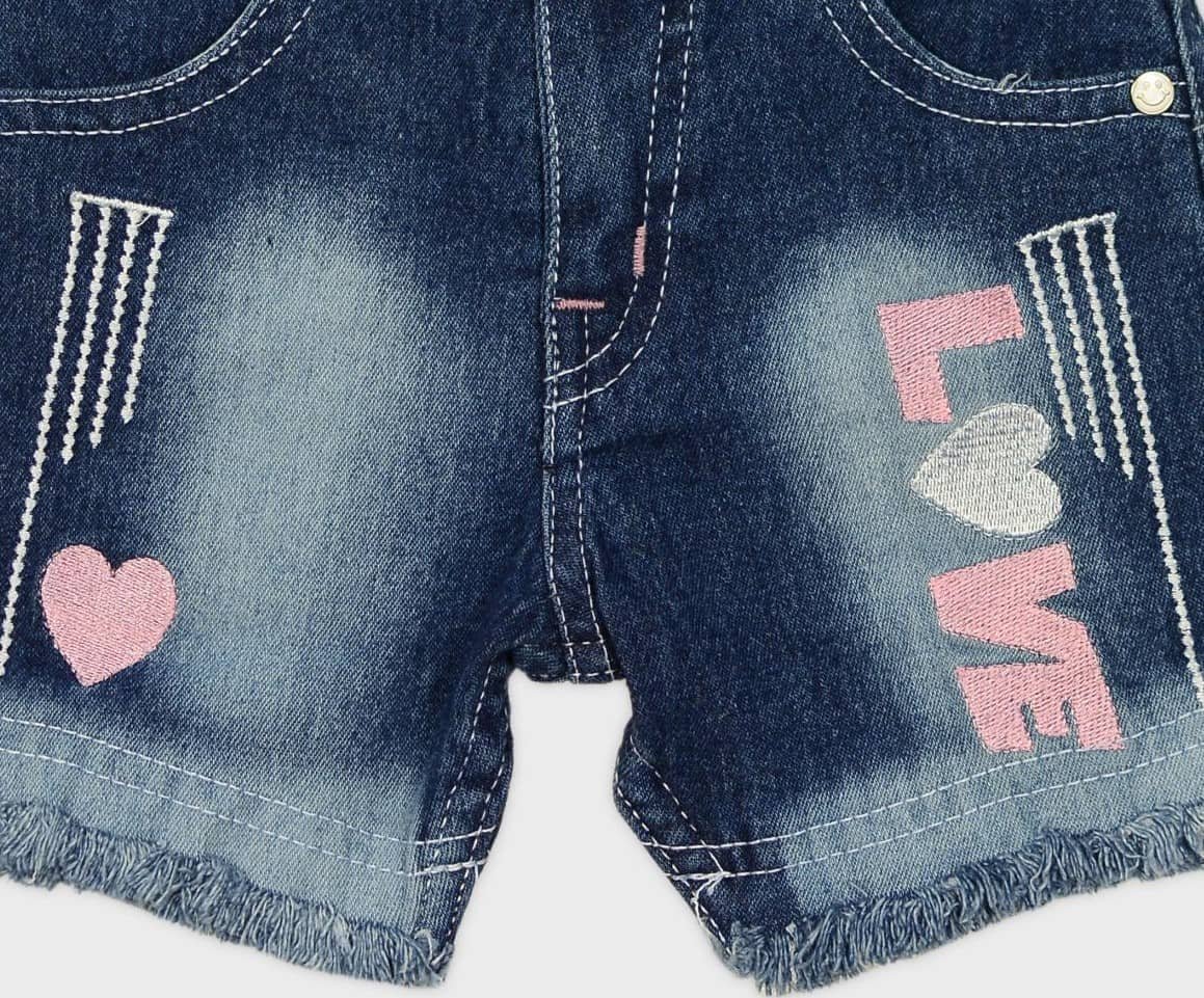 Me My - Denim Blue Denim Girls Shorts ( Pack of 1 ) - Image 3