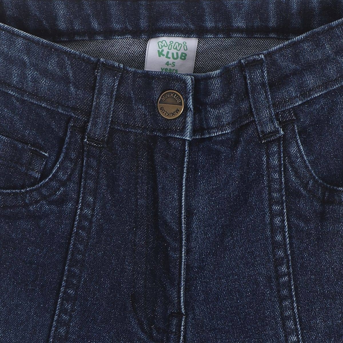 Miniklub Kids Girls Pack Of 1 Denim Pant (Blue) - Image 3