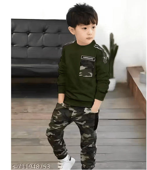 Misha Pack of 1 Baby Boys 100% Cotton Tracksuit ( Multicolor 1 ) - Image 3
