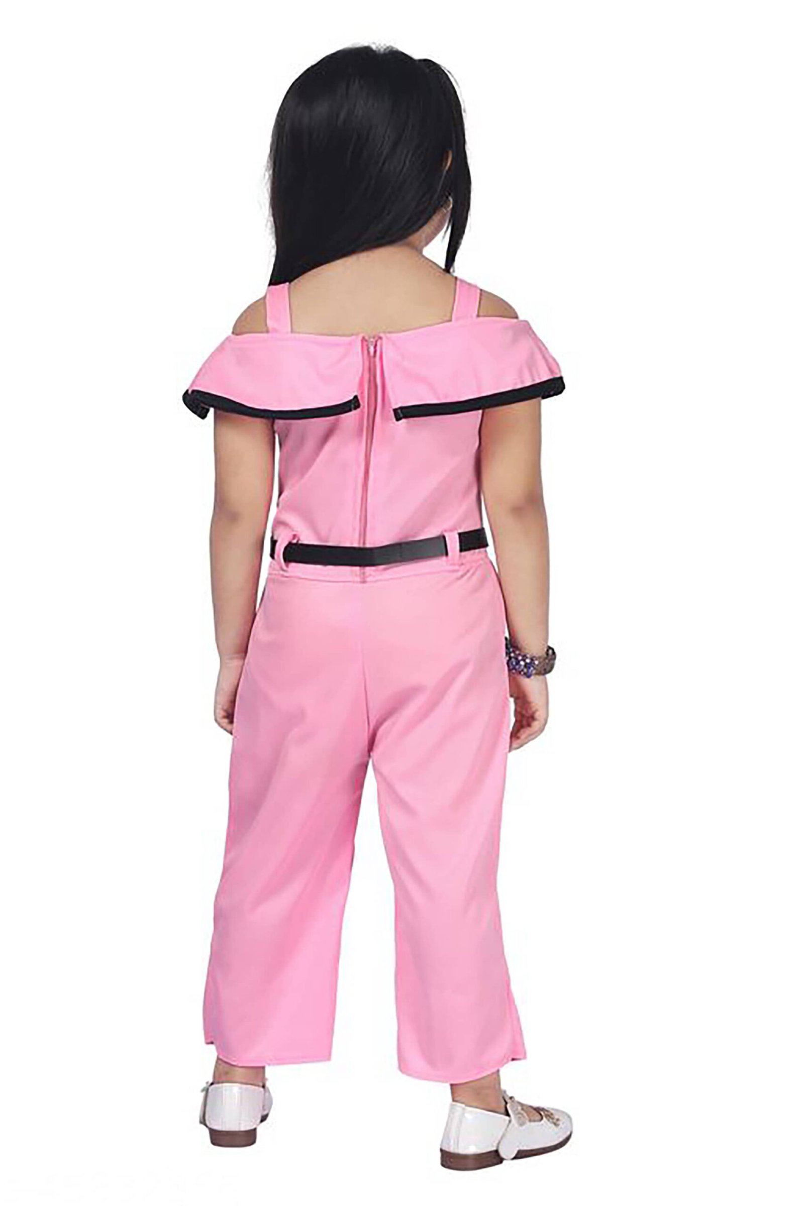 Mullick the designer Pack of 2 Girls Crepe T-shirt & Pants ( Pink,Black ) - Image 3