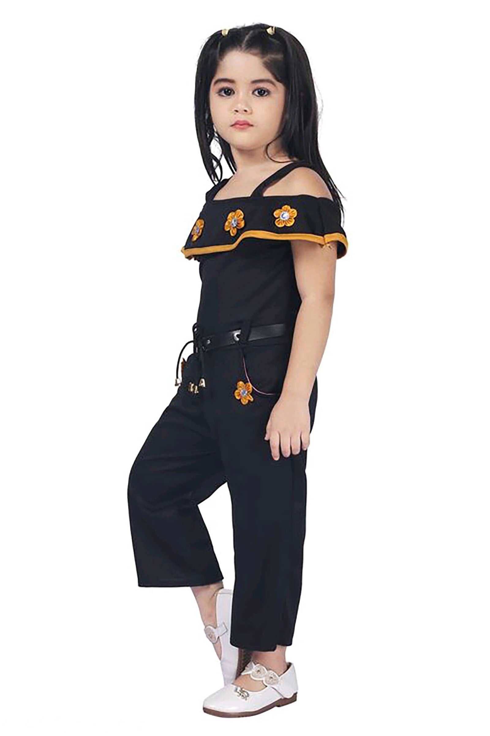 Mullick the designer Pack of 2 Girls Crepe T-shirt & Pants ( Pink,Black ) - Image 7