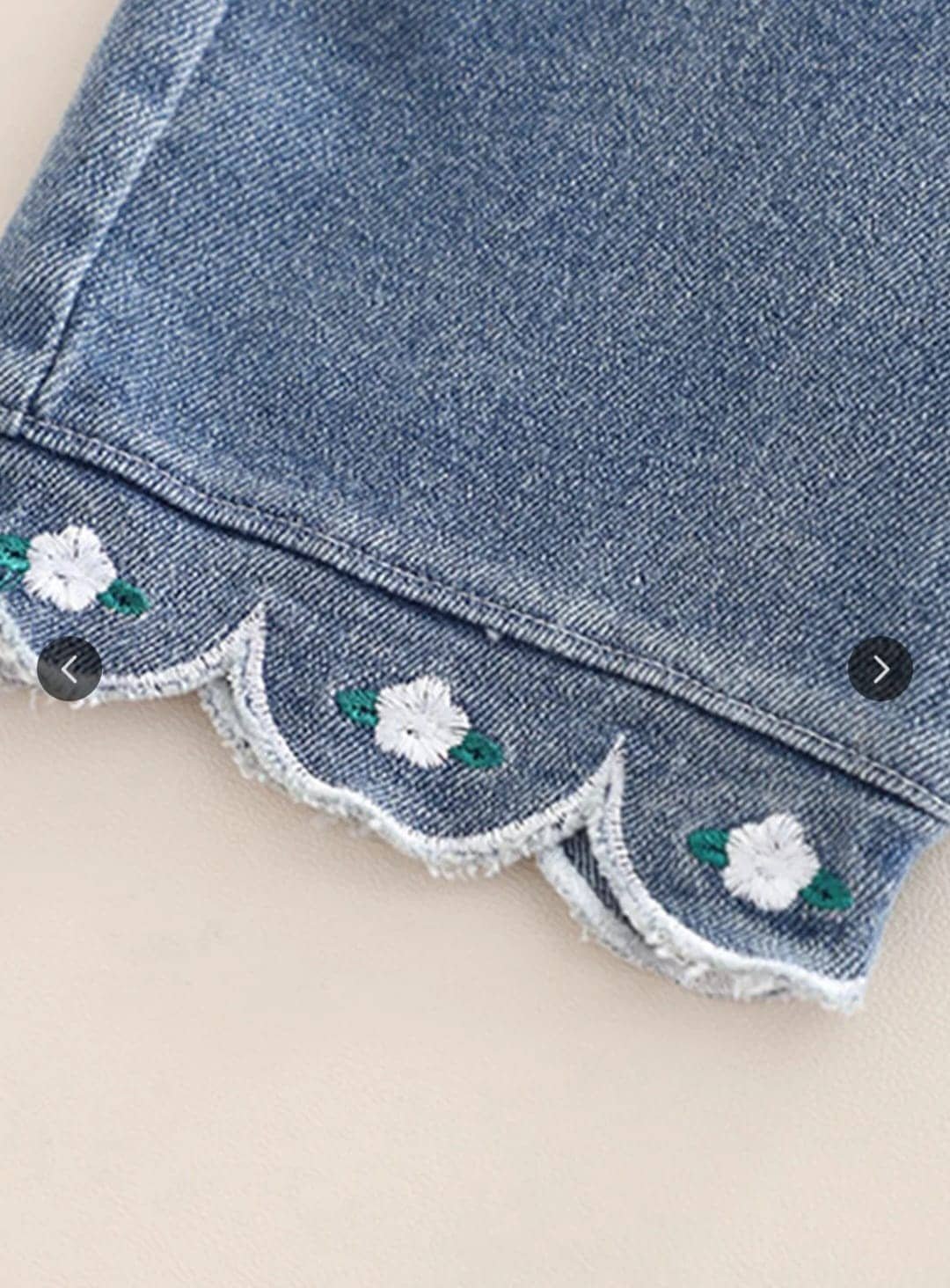 Baby Girls Cotton T-shirt & Jeans Set ( Blue & White , Pack of 1 ) - Image 5