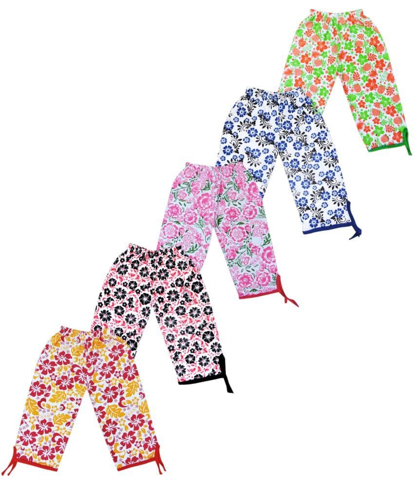 Pack of 5 Girls Cotton Capris ( Multicolor )