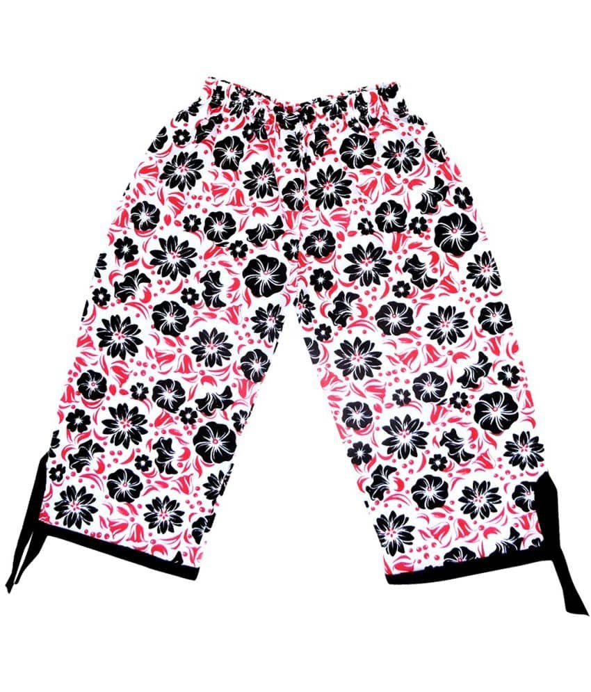 Pack of 5 Girls Cotton Capris ( Multicolor ) - Image 2