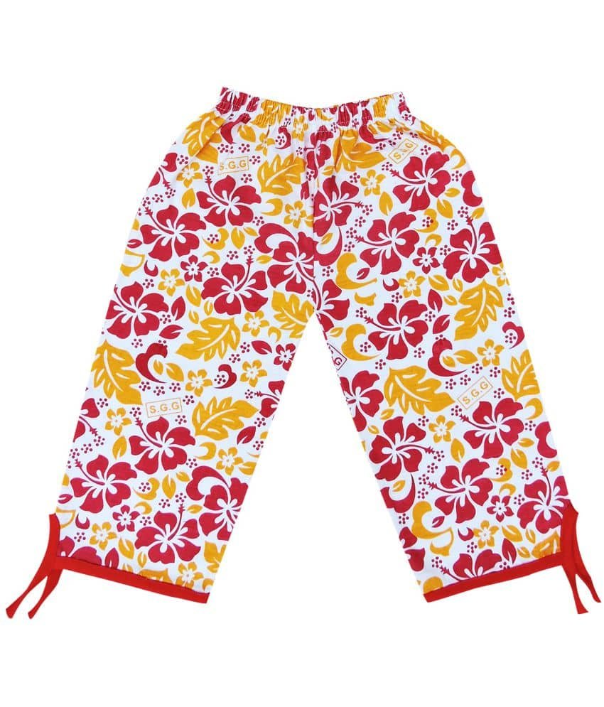 Pack of 5 Girls Cotton Capris ( Multicolor ) - Image 6