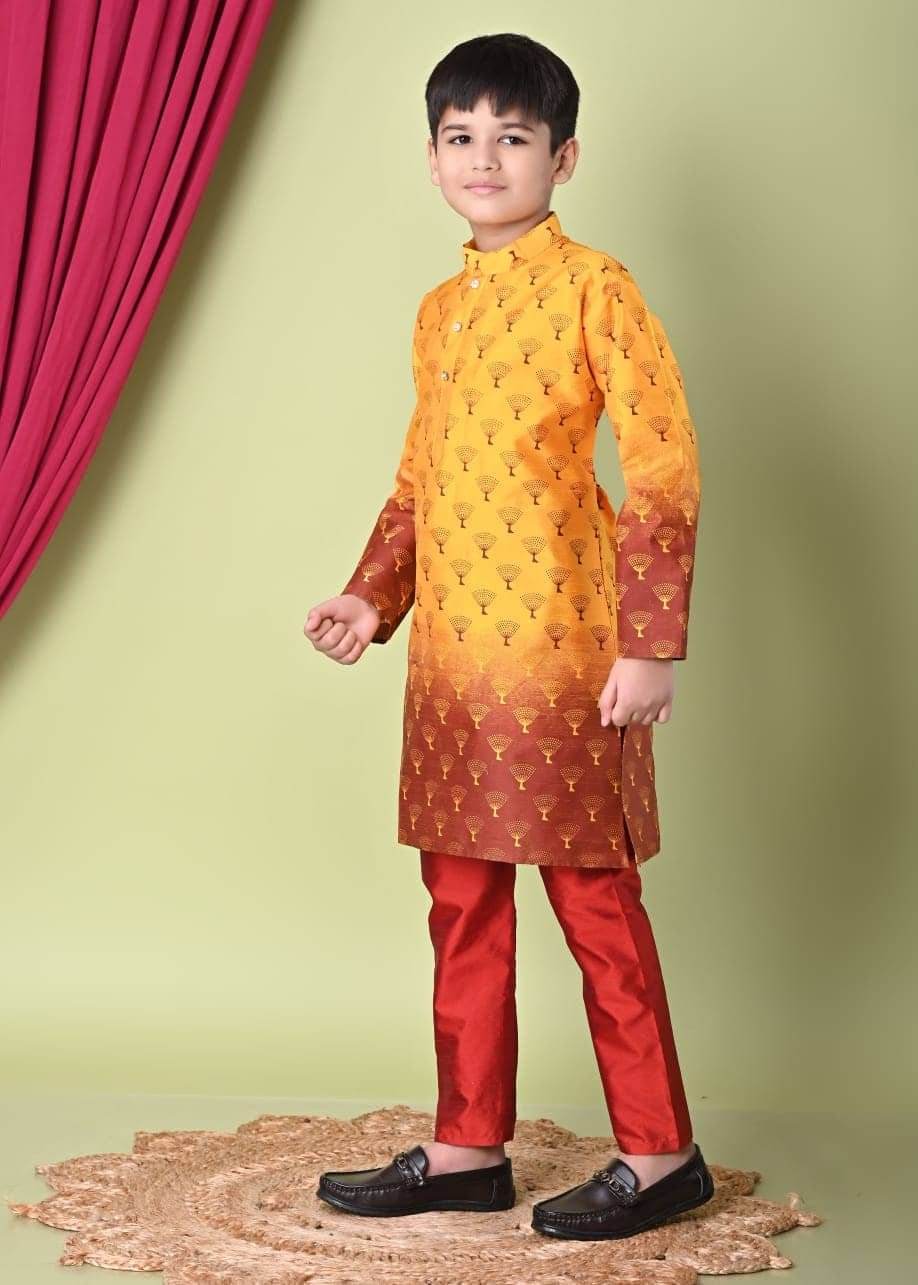 Baby Boys Cotton Blend Printed ( Red & Yellow , Pack of 1 ) - Image 2