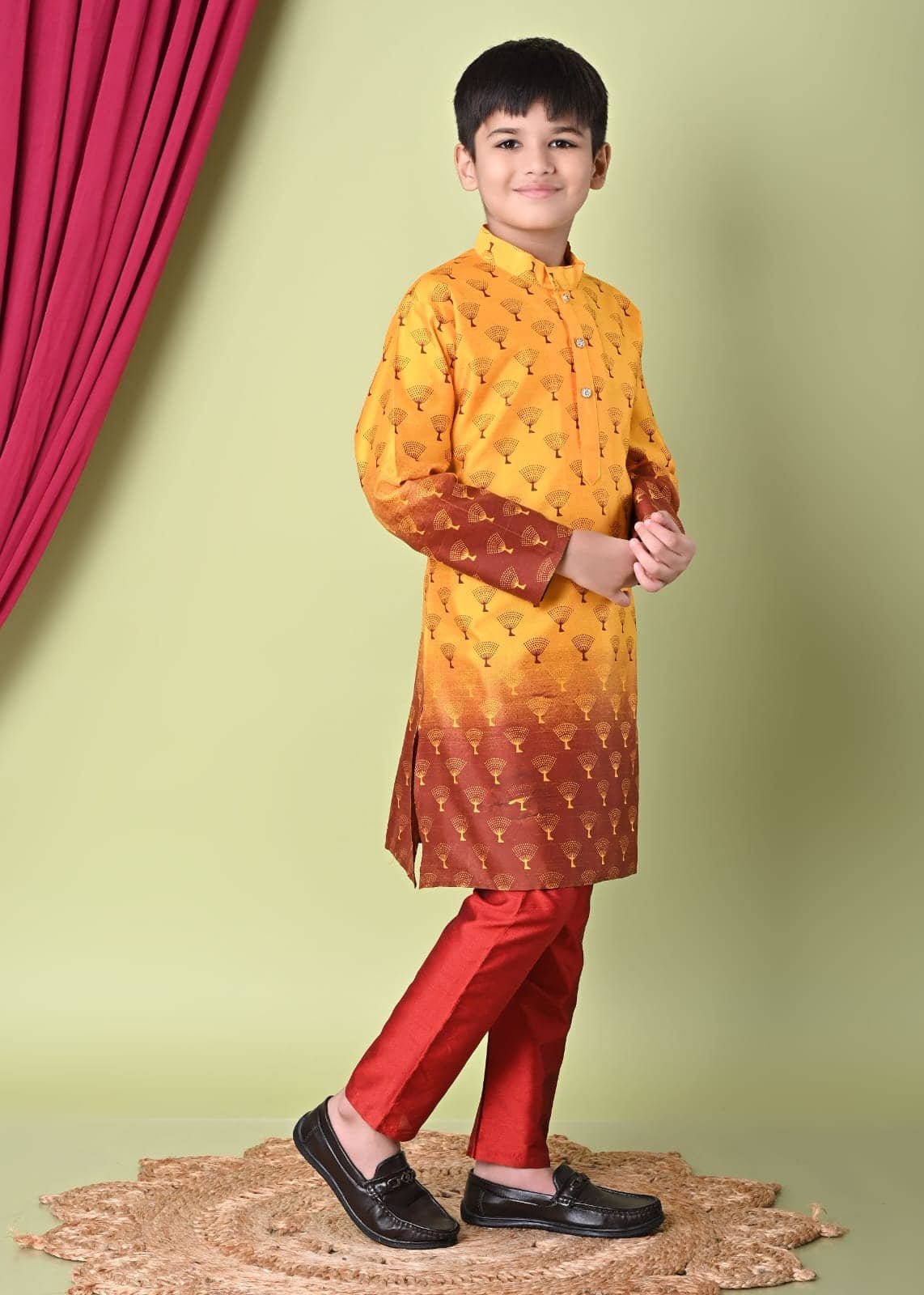 Baby Boys Cotton Blend Printed ( Red & Yellow , Pack of 1 ) - Image 3