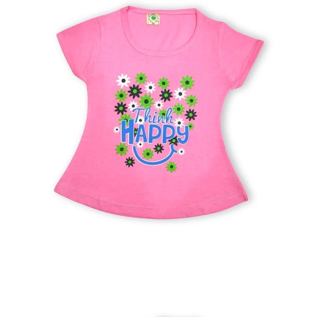 Girls 100% Cotton T-shirt & Capris Set ( Multicolor , Pack of 3 ) - Image 2