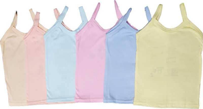 Pack of 6 Girls Synthetic Camisoles ( Multicolor 7 ) - Image 2