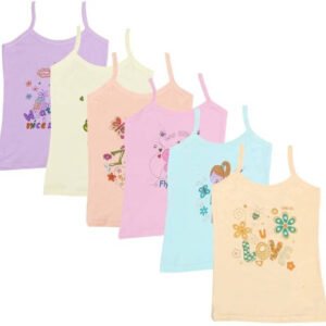 Pack of 5 Girls Cotton Camisoles ( Multicolor )